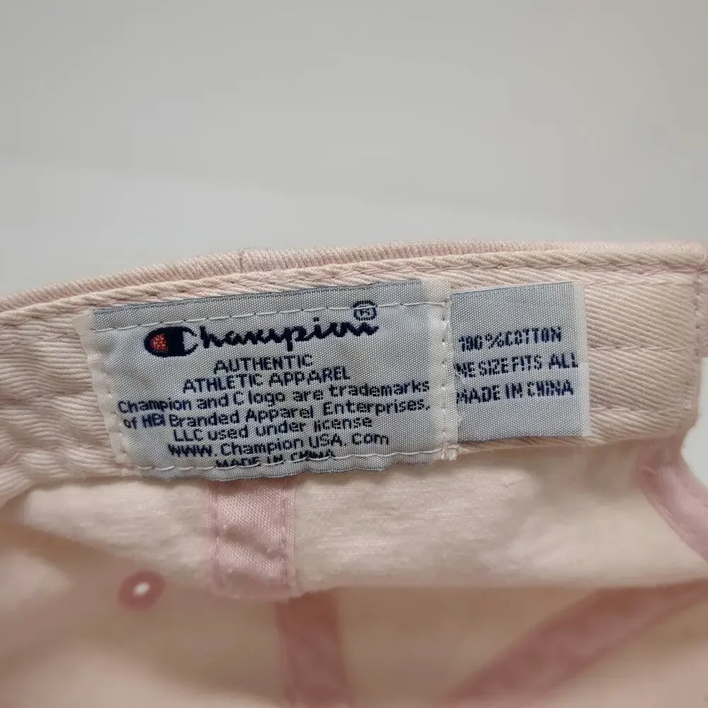 Champion Baseball Cap Pink One Size Paddleboard SUP Embroidered Logo Cotton Hat
